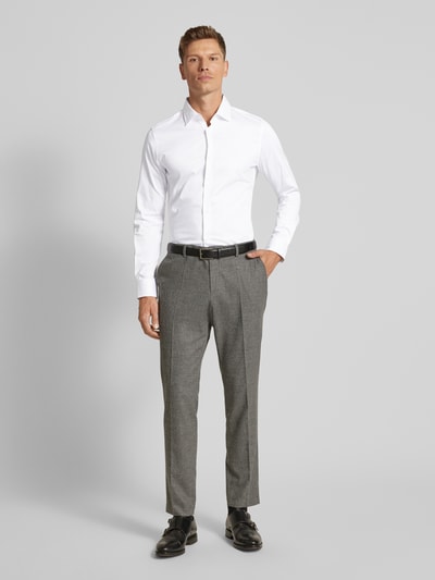 JOOP! Collection Slim fit zakelijk overhemd met kentkraag, model 'Pit' Wit - 1