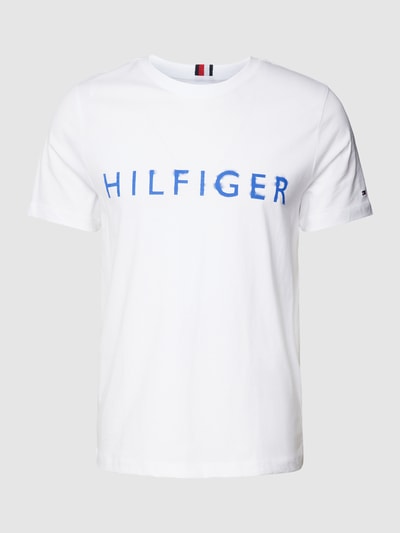Tommy Hilfiger T-Shirt mit Label-Print Weiss 2