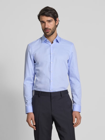 Jake*s Super Slim Fit Business-Hemd mit Knopfleiste Bleu 4