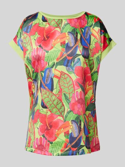 Christian Berg Woman Blouseshirt met all-over-print Appeltjesgroen - 2