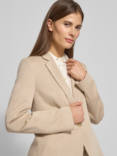 BOSS Żakiet taliowany z mieszanki wiskozy model ‘JIA13’ Beżowy 3