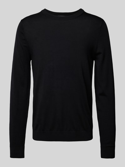 SELECTED HOMME Gebreide pullover met ribboorden, model 'TRAY' Zwart - 2