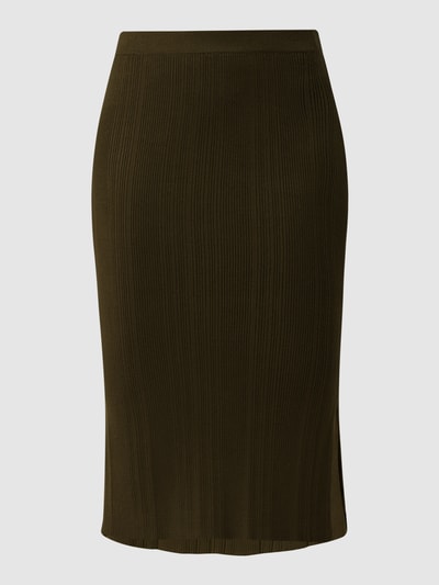 Vero Moda Rok van viscosemix, model 'Willow' Kaki - 2