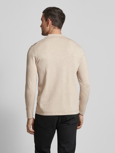 Profuomo Cardigan mit Polokragen Beige 5