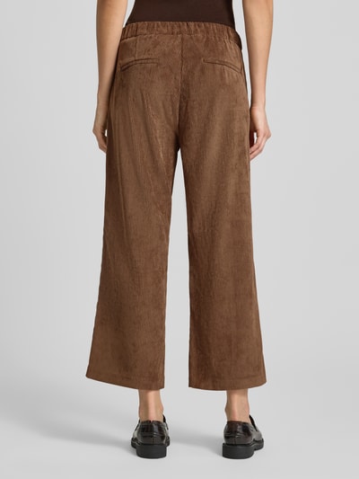 MAC Spodnie sztruksowe skrócone z elastycznym pasem model ‘CHIARA’ Średniobrązowy 5