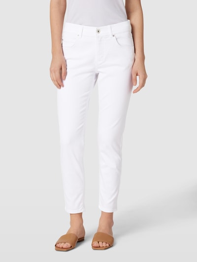 Angels Skinny fit jeans met labelpatch, model 'Ornella' Wit - 4