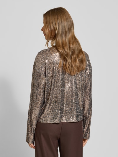 Jake*s Casual Blusenshirt mit Rundhalsausschnitt Dunkelbraun 5