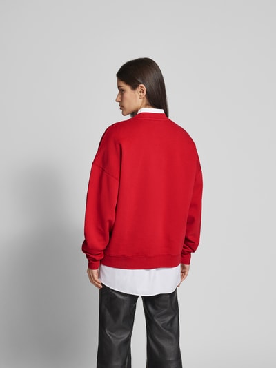 Anine Bing Oversized Sweatshirt aus Baumwolle Rot 5