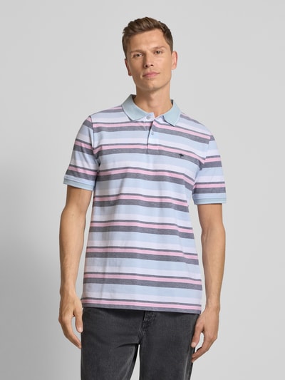 Fynch-Hatton Regular Fit Poloshirt mit Logo-Stitching Hellblau 4