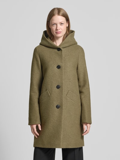 Fuchs Schmitt Wollen jas met capuchon Rietgroen - 4