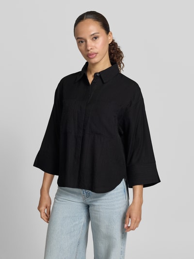 OPUS Regular Fit Bluse aus Viskose-Mix mit 3/4-Arm Modell 'Forna' Black 4