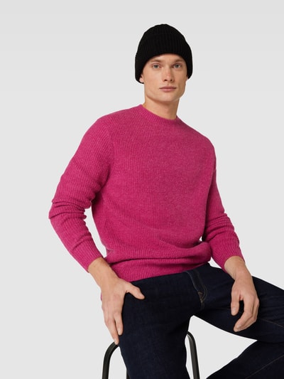 Antony Morato Gebreide pullover met ribboorden Felroze - 3