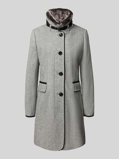 Gil Bret Mantel mit Stehkragen Hellgrau Melange 2