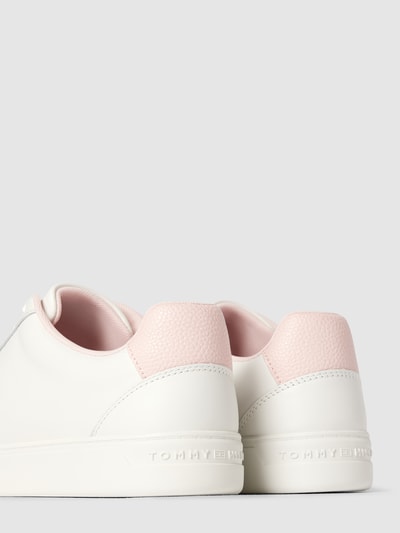 Tommy Hilfiger Leren sneakers met logo-applicatie Lichtroze - 2