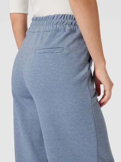 Jake*s Casual Culotte met fijn all-over motief Jeansblauw - 3