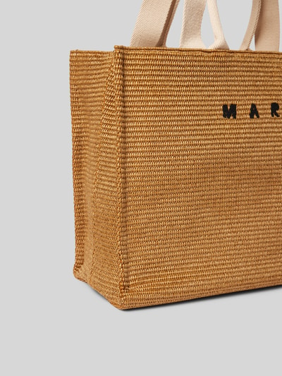 Marni Shopper mit Label-Stitching Sand 2