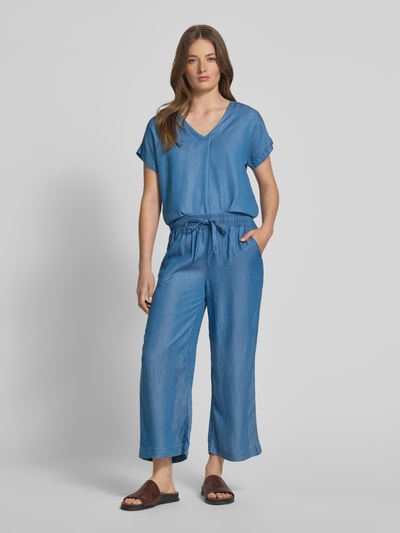 Soyaconcept Spodnie materiałowe o kroju straight fit z czystego lyocellu model ‘Liv’ Jeansowy niebieski 1