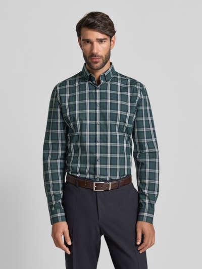 Jake*s Koszula biznesowa o kroju slim fit z bawełny Butelkowy zielony 4