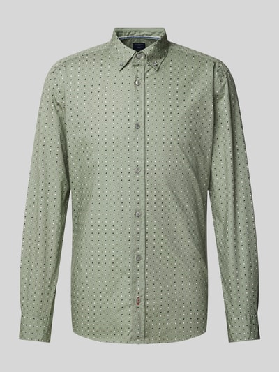 OLYMP Level Five Koszula casualowa o kroju regular fit z kołnierzykiem typu button down Limonkowy 2