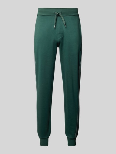 BOSS Tapered fit sweatpants met tunnelkoord, model 'Tracksuit' Groen - 2