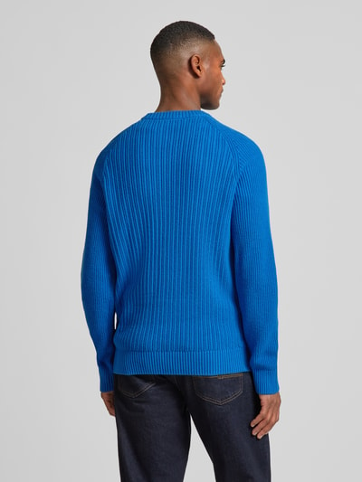 Tom Tailor Denim Regular Fit Strickpullover aus Baumwoll-Mix mit Strukturmuster Royal 5