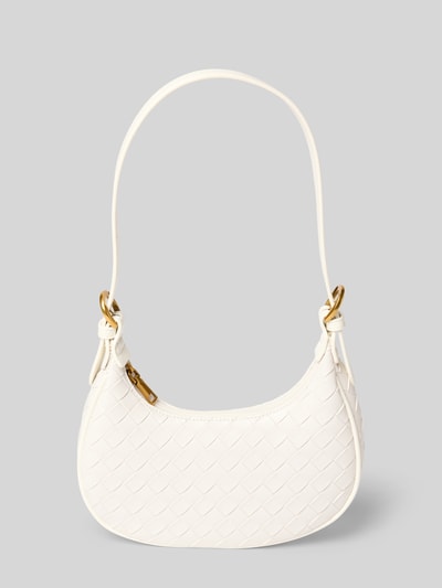 Seidenfelt Handtasche in Flecht-Optik Modell 'KINNA' Weiss 4