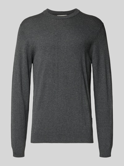 Casual Friday Regular fit gebreide pullover met kasjmier, model 'Halfdan' Donkergrijs - 2