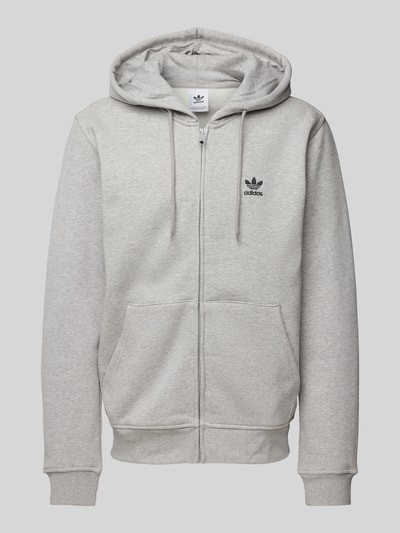 adidas Originals Sweatjack met labelstitching Lichtgrijs gemêleerd - 2