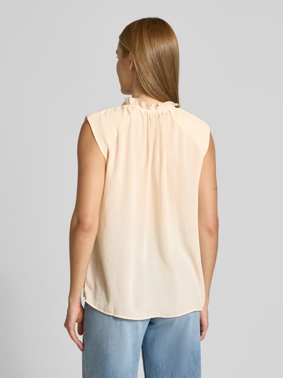 Marc Cain Blusenshirt mit Rüschen und Kappärmeln Beige 5
