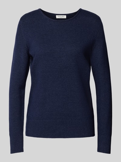 Christian Berg Woman Gebreide pullover met ribboorden, model 'Aliv' Donkerblauw - 2