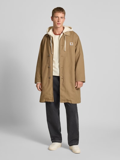 Carhartt Work In Progress Lange jas met labelpatch, model 'Webster' Beige - 1
