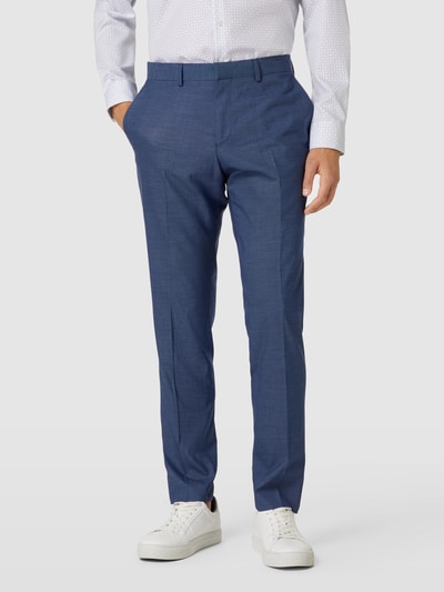 s.Oliver BLACK LABEL Pantalon in gemêleerde look, model 'Pure' Marineblauw - 4