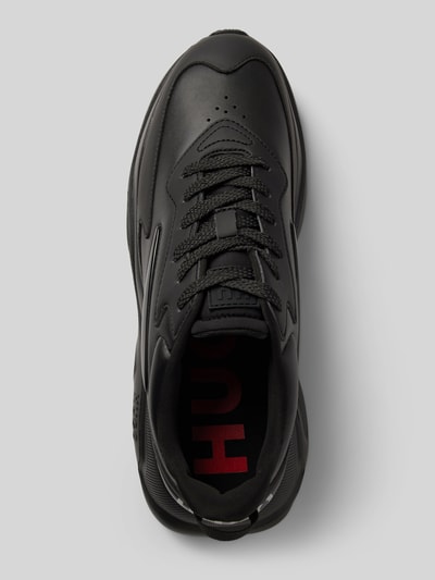 HUGO Sneakers met labeldetail, model 'Leon' Zwart - 3