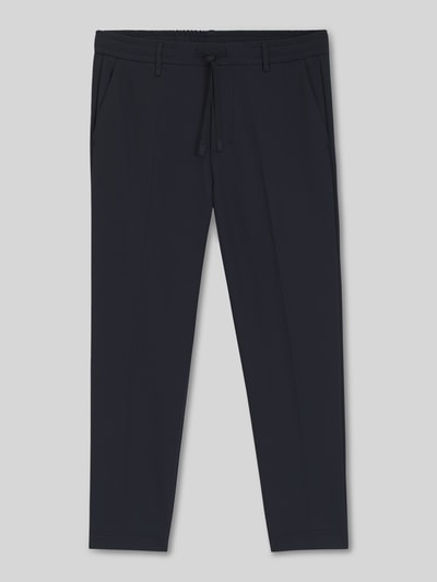 BOSS Green Tapered fit pantalon van strijkvriendelijk materiaal model 'T_CONVERT' Donkerblauw - 2