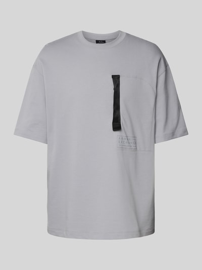 ARMANI EXCHANGE T-shirt met labeldetail, model 'MAGLIA' Steengrijs - 2