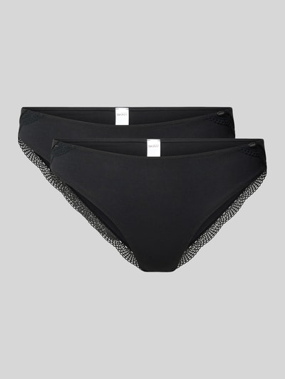 Skiny Slip mit Label-Detail Black 1