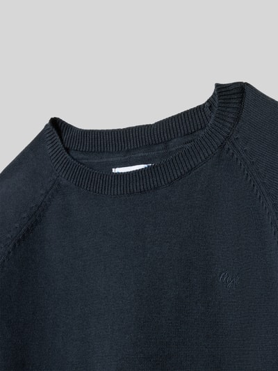 Mayoral Sweter z dzianiny z prążkowanymi wykończeniami Granatowy 2