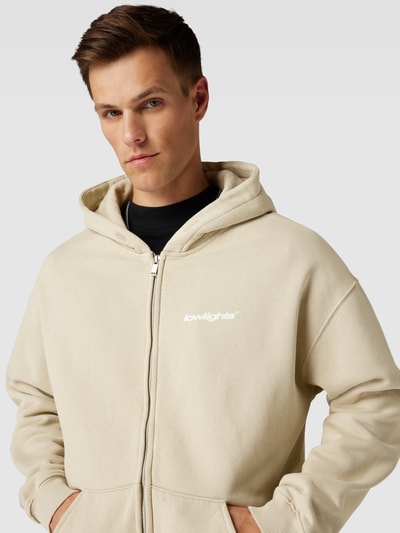 Low Lights Studios Oversized Sweatjacke mit Label-Print Hellgruen 3