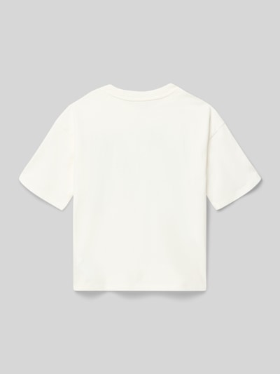 Produktfoto, T-Shirt mit Motiv- und Logo-Print von GAP, Kinder T-Shirt, Reine Baumwolle, Straight Fit, gerippter Rundhalsausschnitt, Rückansicht