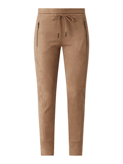 OPUS Easy Pants in Veloursleder-Optik Modell 'Levina' Beige 2