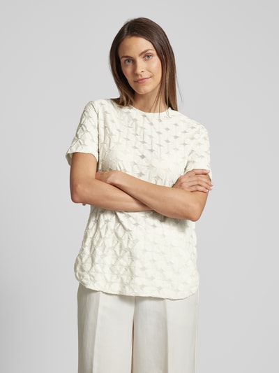 MaxMara Leisure T-shirt z okrągłym dekoltem model ‘FILIPPO’ Écru 4