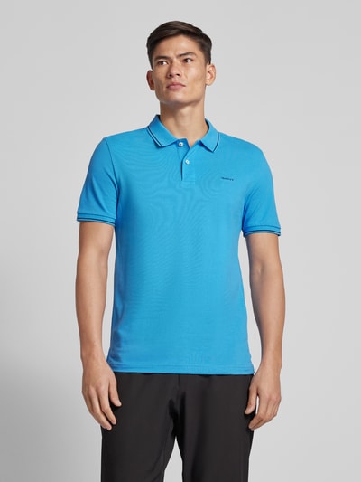 Gant Poloshirt mit Label-Stitching Modell 'TIPPING' Royal 4