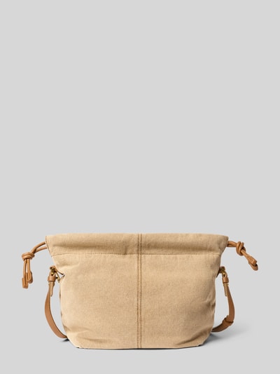 Productfoto, Handtasche mit Logo-Detail model 'LYA' van LIEBESKIND BERLIN in beige, hoofdvak met tunnelkoord, smalle schouderbanden, logodetail, breedte maat 1: 33 cm, lengte maat 1: 22 cm, diepte maat 1: 12 cm, bandlengte maat 1: 125 cm