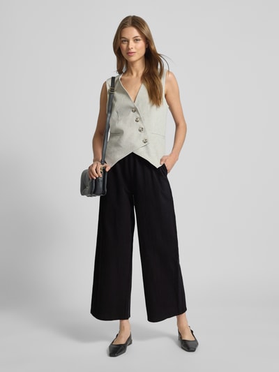 Soyaconcept Wide Leg Stoffhose mit verkürztem Schnitt Modell 'CISSIE' BLACK 1