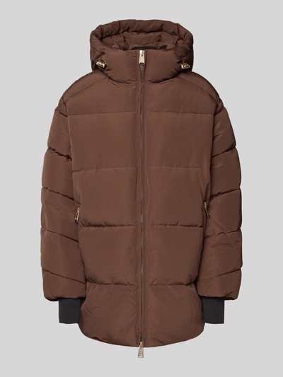 WITHBLACK Puffer Jacket mit Zweiwege-Reißverschluss Dunkelbraun 2