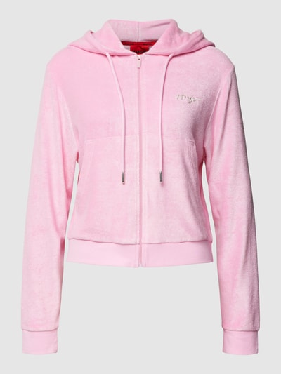 HUGO Sweatjacke aus Frottee Modell 'LOLA' Rosa 2