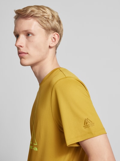 The North Face T-shirt met logoprint Mosterdgeel - 3