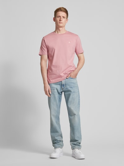 Marc O'Polo T-shirt met labelprint Rosé - 1