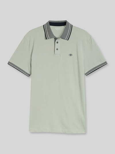 Tom Tailor Koszulka polo o kroju regular fit z kołnierzykiem w kontrastowym kolorze Miętowy 2