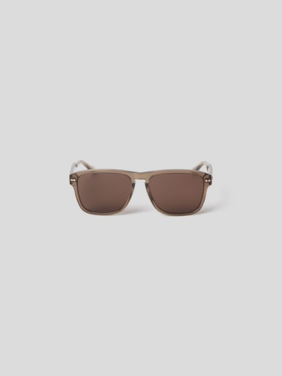 Gucci Unisex Sonnenbrille mit Label-Details Dunkelbraun 2